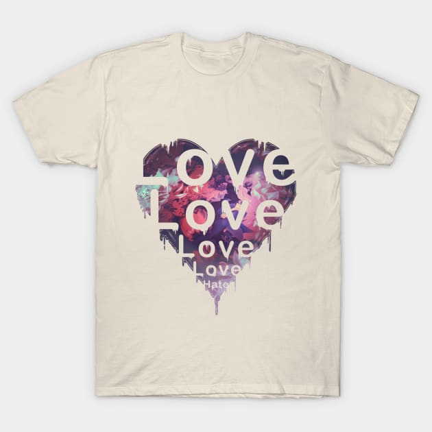 Flower Heart LOVE T-Shirt by Monstrous1